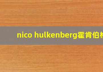 nico hulkenberg霍肯伯格